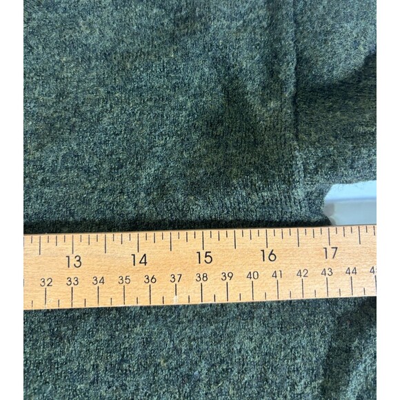 Anthropologie Cropped Sweater Women Small Green Knit Long Sleeve Sharkbite Hem - Picture 5 of 5